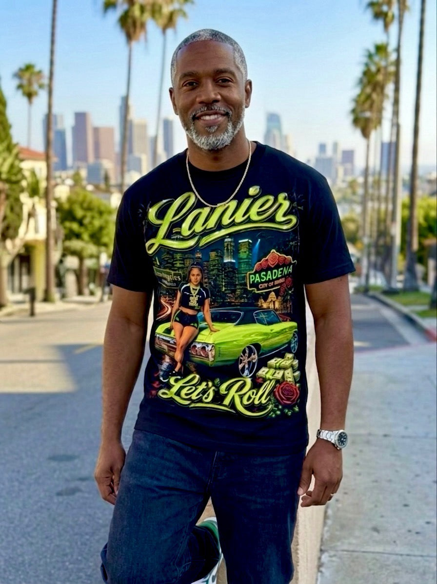 Black “Let’s Roll” Graphic Tee
