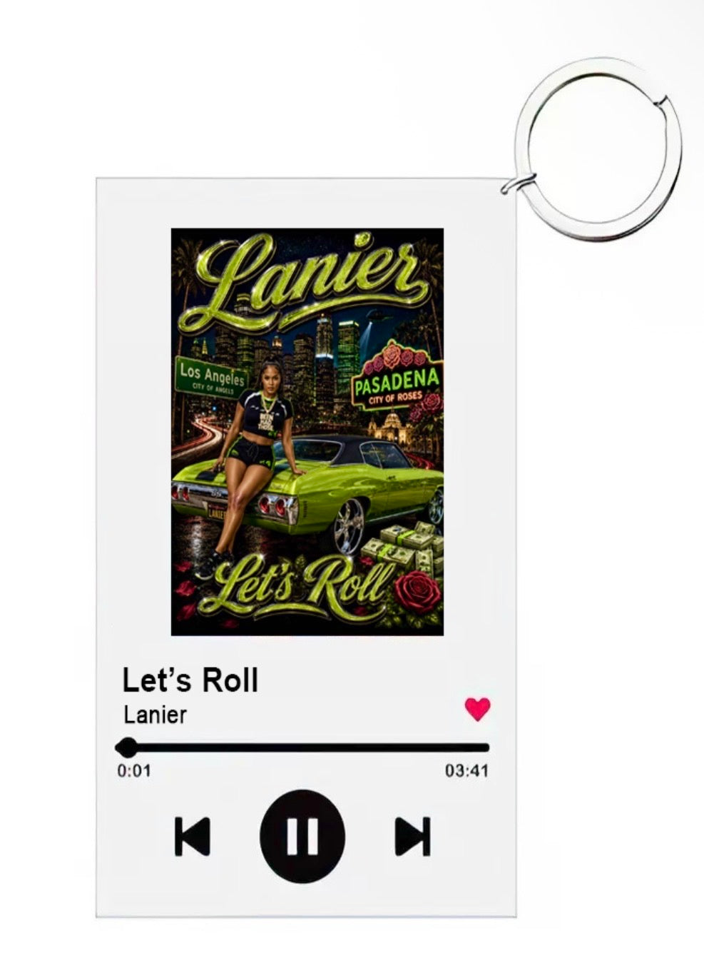 Acrylic “Let’s Roll” Keychain