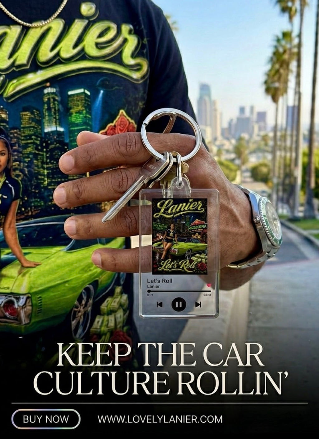 Acrylic “Let’s Roll” Keychain