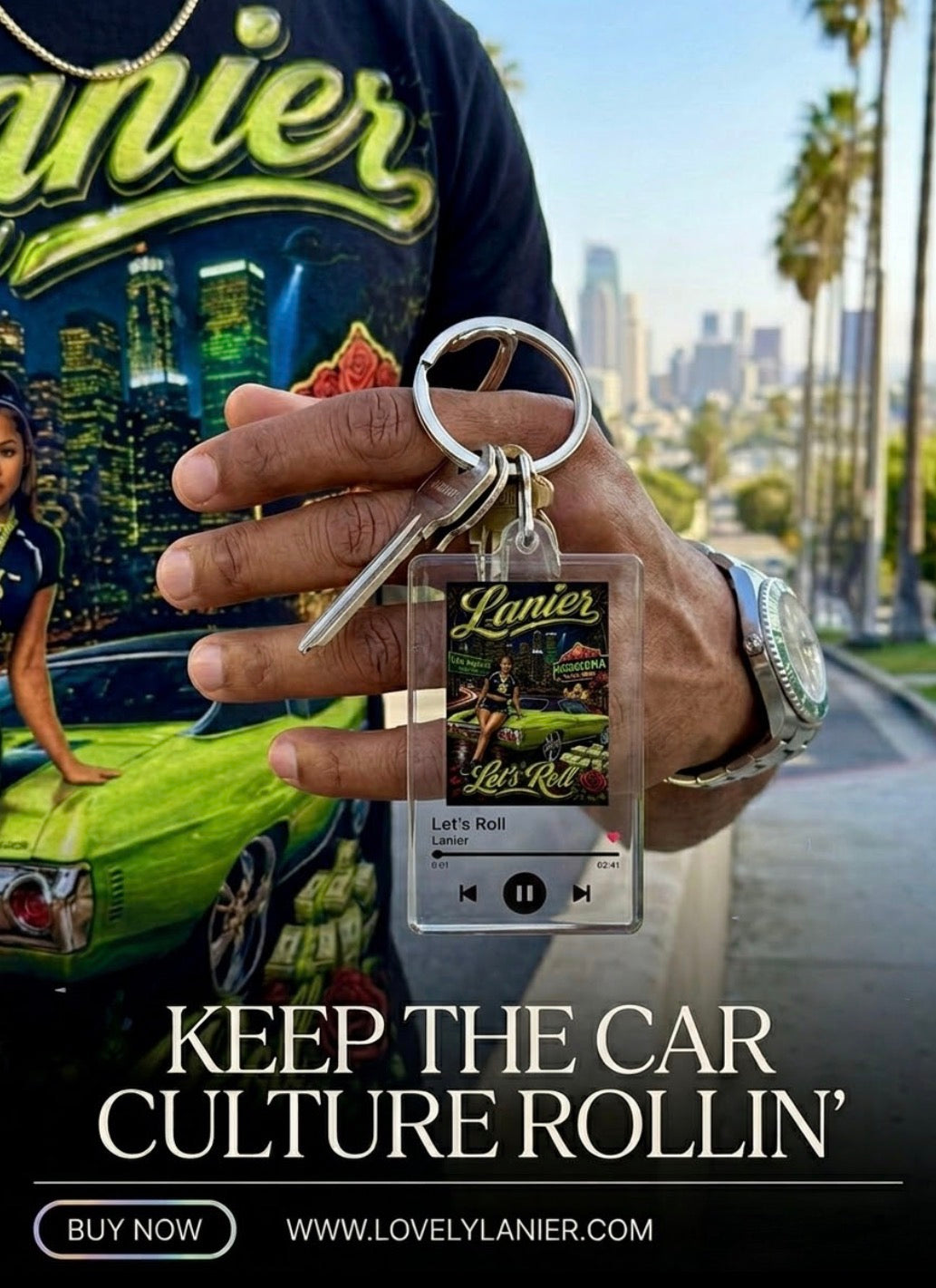 Acrylic “Let’s Roll” Keychain