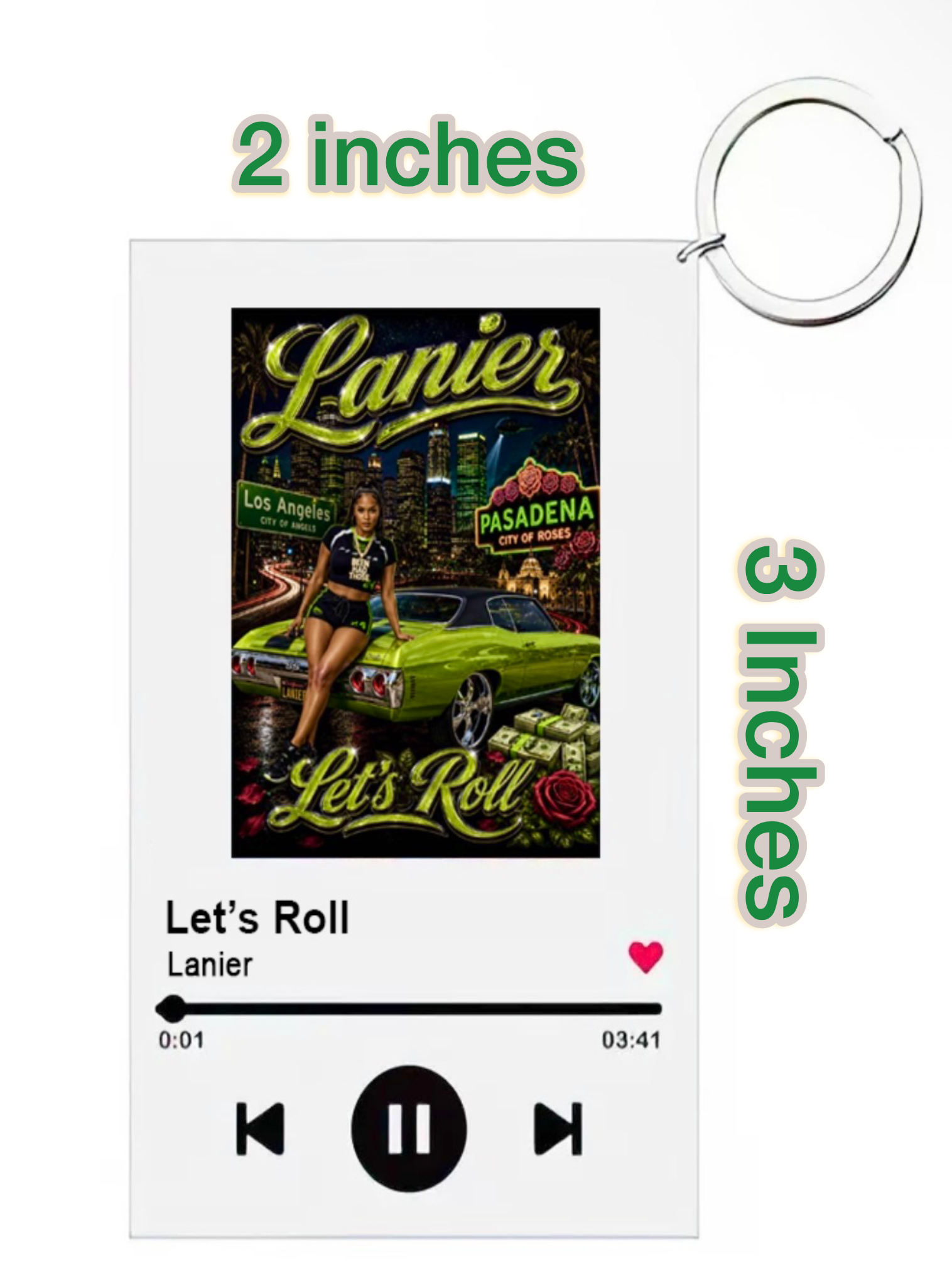 Acrylic “Let’s Roll” Keychain